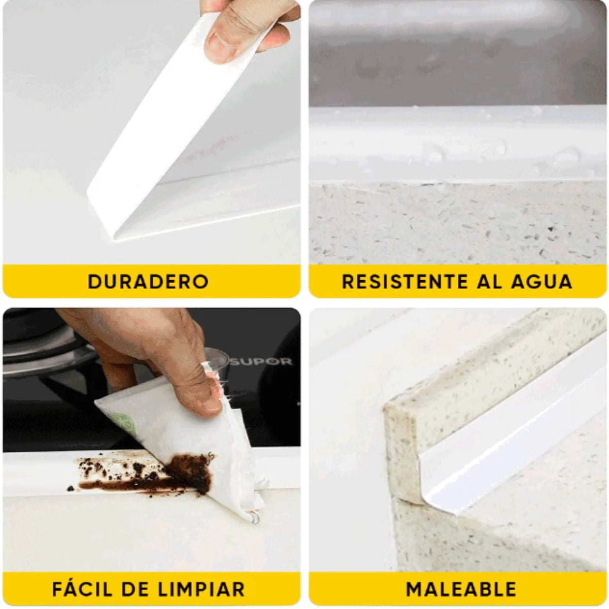 CINTA DE SELLADO IMPERMEABLE PARA COCINA Y BAÑO®️