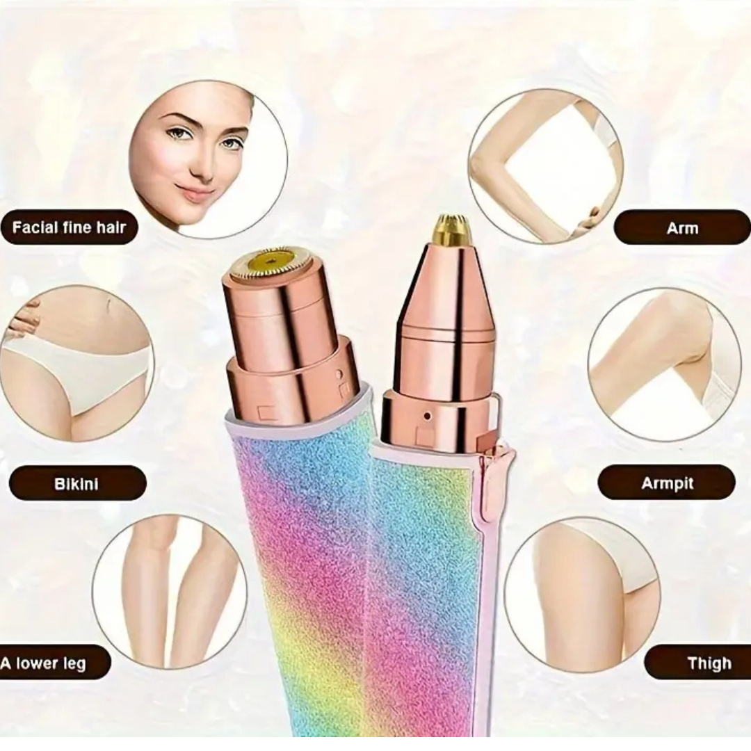DEPILADOR FACIAL Y CEJAS 2 EN 1 - PIEL SUAVE Y PERFECTA EN MINUTOS, SIN DOLOR.