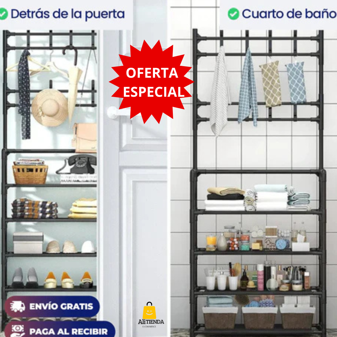 ORGANIZADOR DE ZAPATOS 5 NIVELES Y PERCHERO®️
