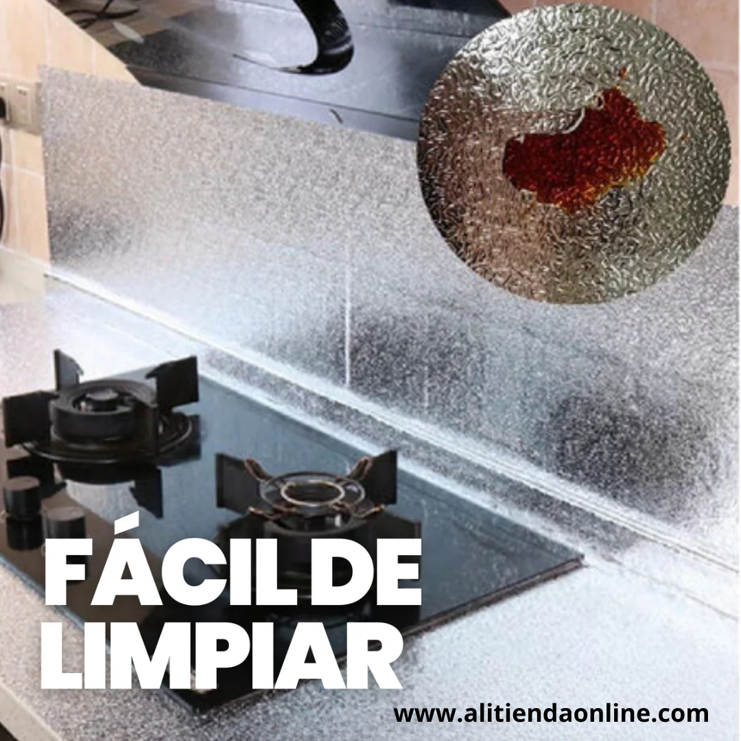 PAPEL ALUMINIO ADHESIVO DE COCINA ®️