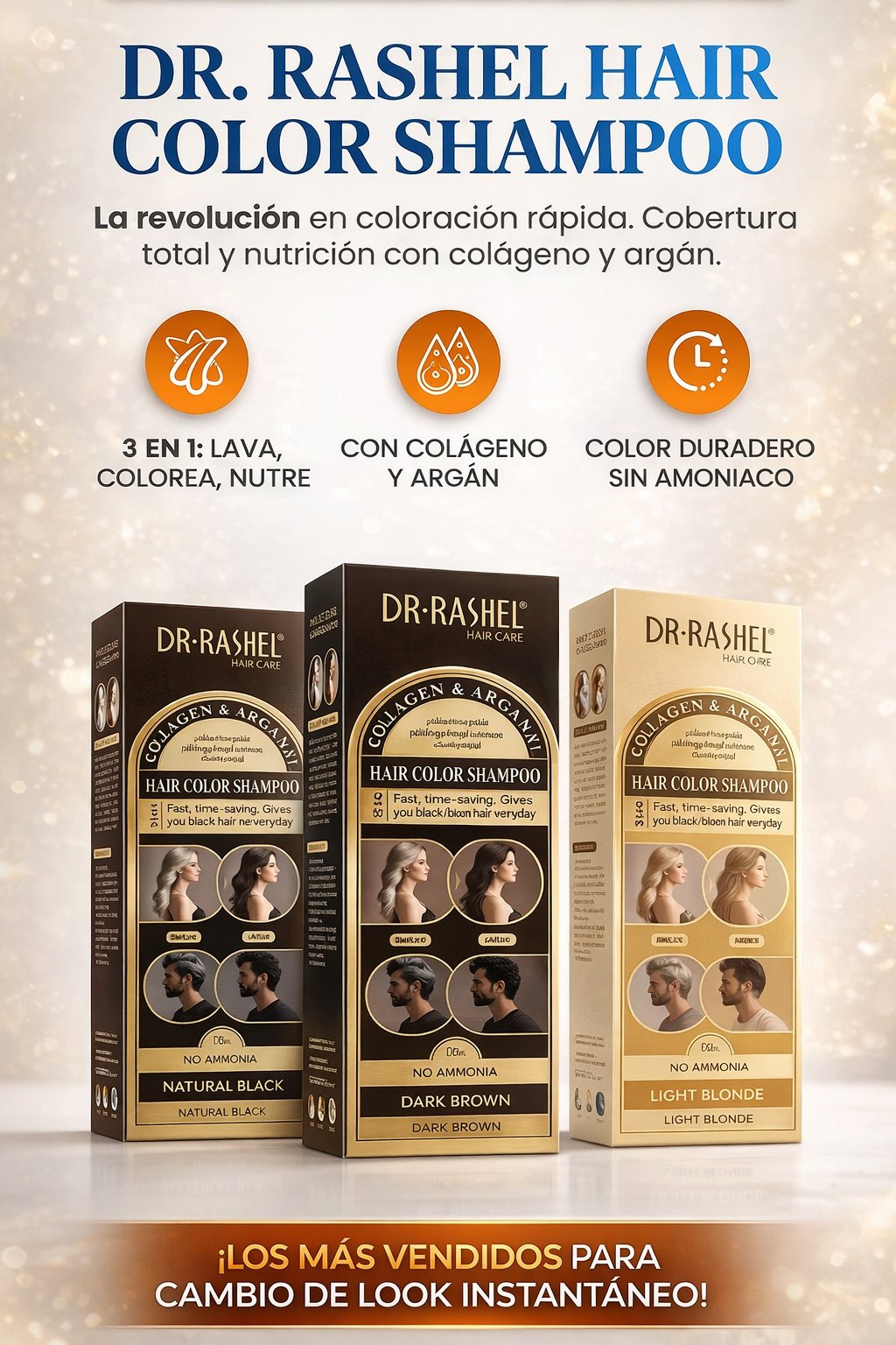 Shampoo Cubre Cana 400 ML Dr. Rashel ORIGINAL®️
