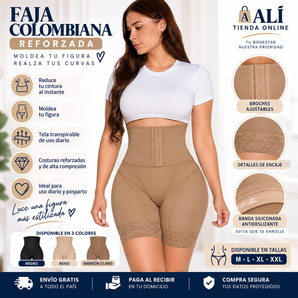 Faja Colombiana Reforzada de Alta Compresión®️
