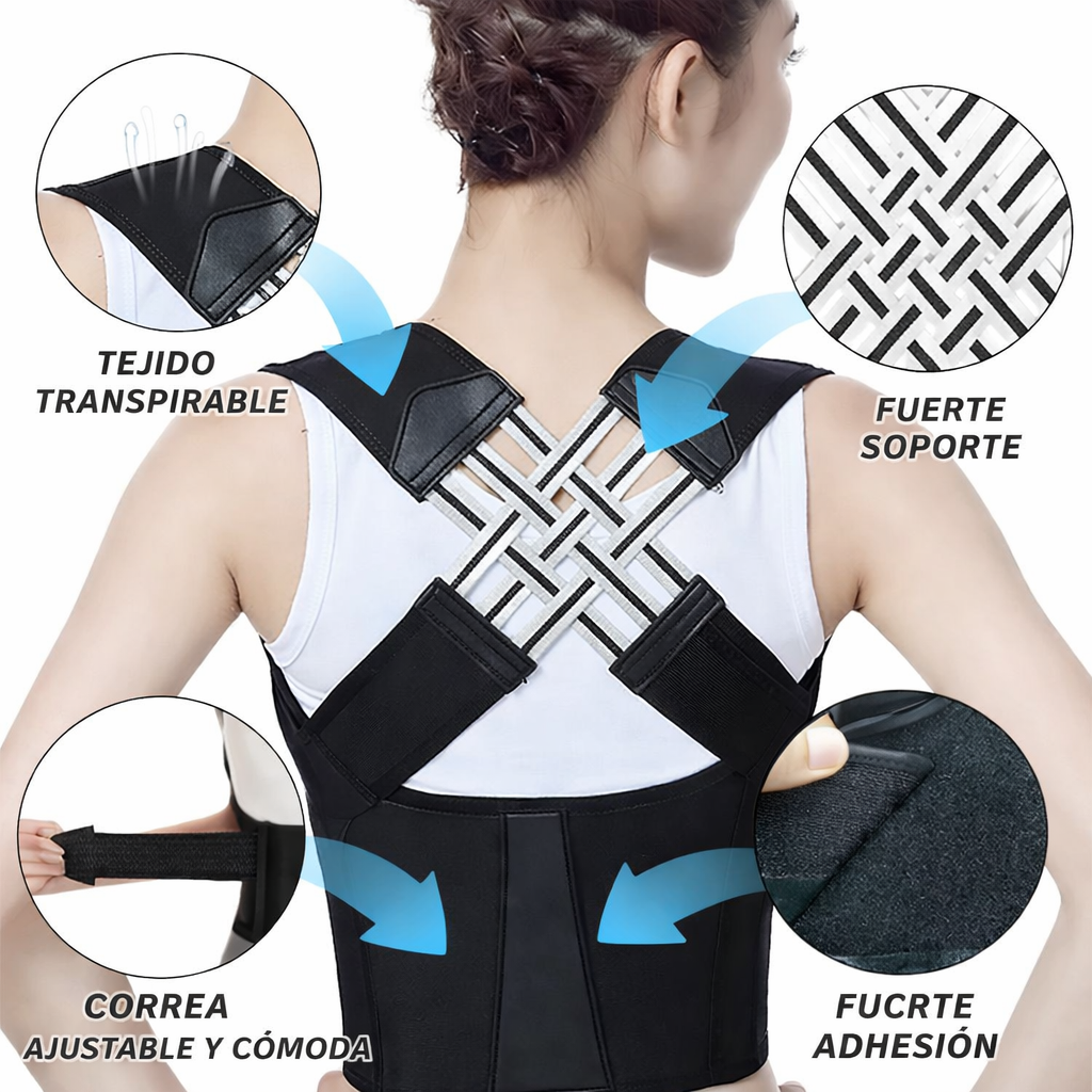 Corrector Ortopédico de Postura Ajustable Unisex.