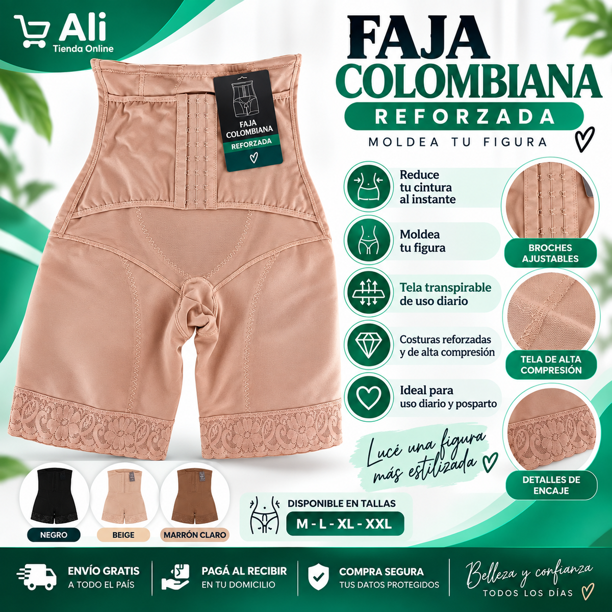 Faja Colombiana Reforzada de Alta Compresión®️