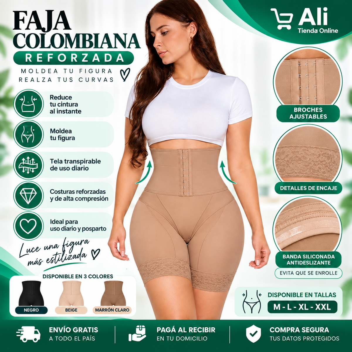 Faja Colombiana Reforzada de Alta Compresión®️
