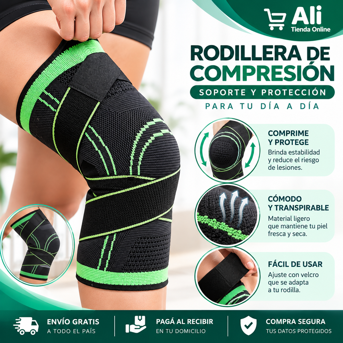 Rodillera Ortopédica De Compresión®️