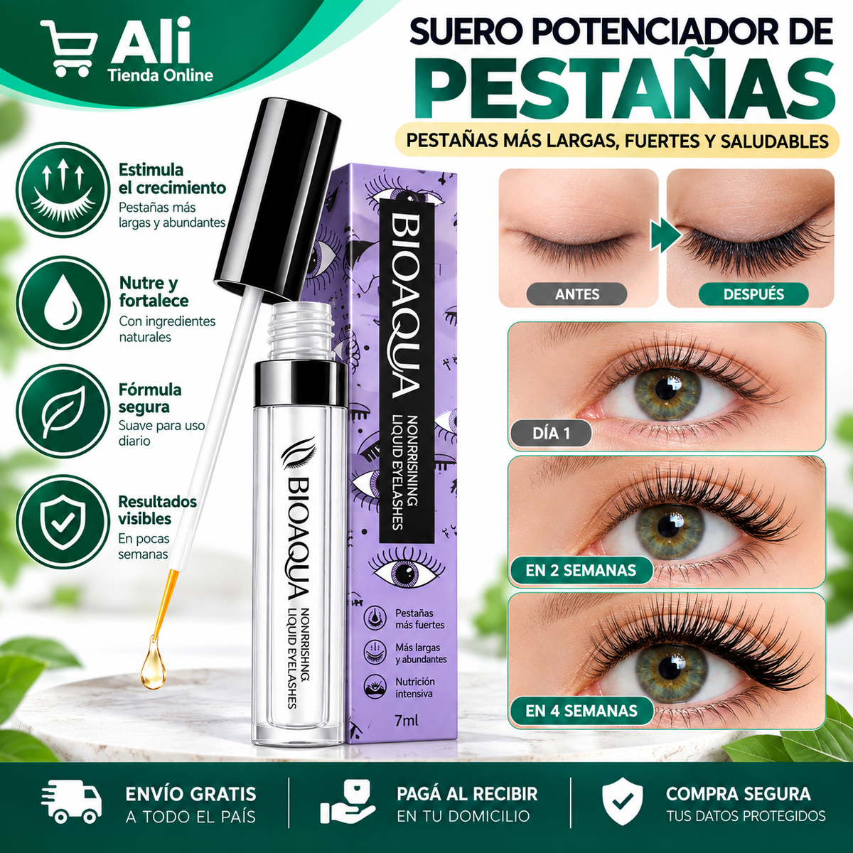 Serum BIOAQUA®️ Nutritivo Para  Pestanas