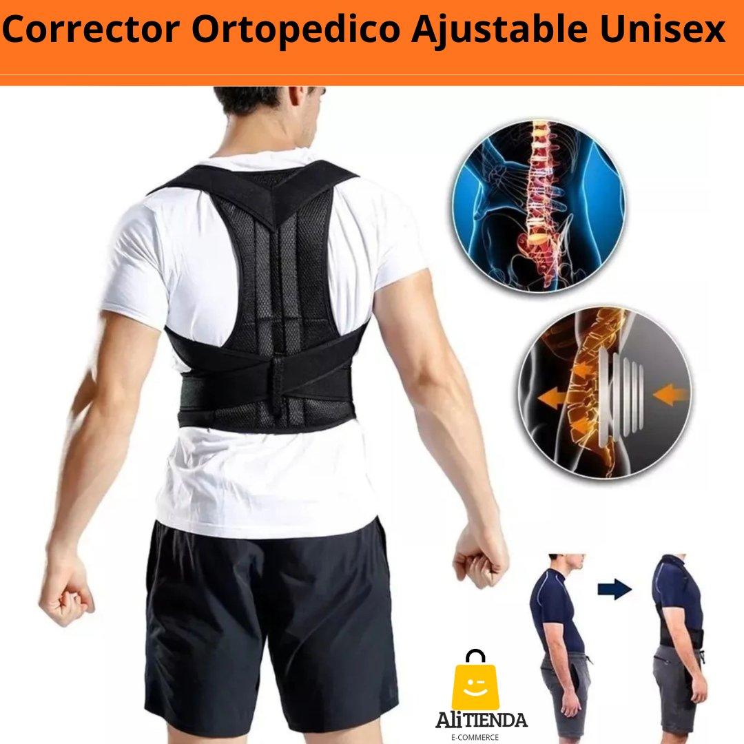 Corrector Ortopédico de Postura Ajustable Unisex.
