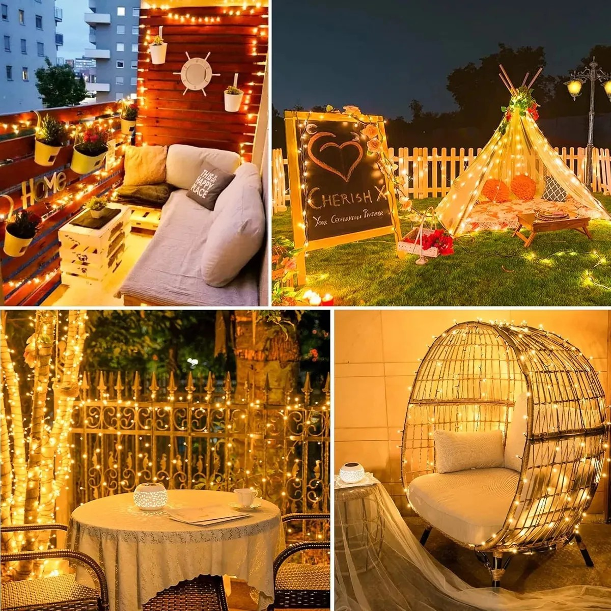 ✨Luces Navideñas (20 metros),Con  Panel Solar LED.